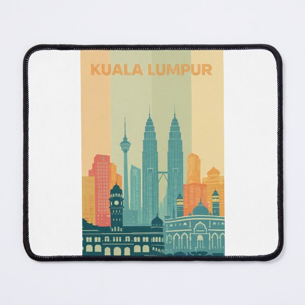 Item preview, Kuala Lumpur Cityscape with Petronas Towers and Masjid Jamek designed and sold by Places On Earth.
