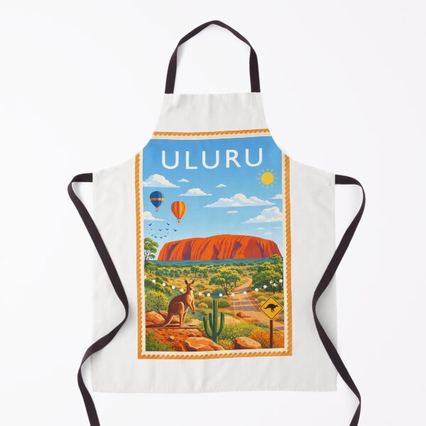 Item preview, Uluru Outback Landscape with Kangaroo and Hot Air Balloons designed and sold by Places On Earth.