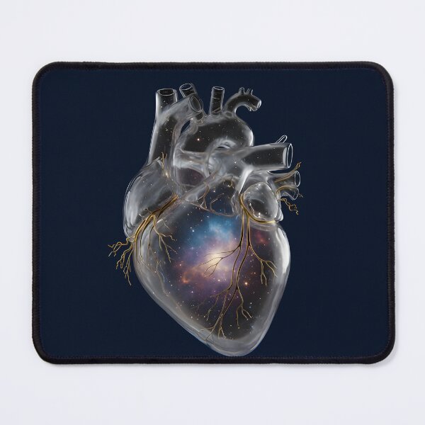 Item preview, Celestial Heart - Glass Anatomical Nebula & Golden Arteries designed and sold by ArtCrafter13.