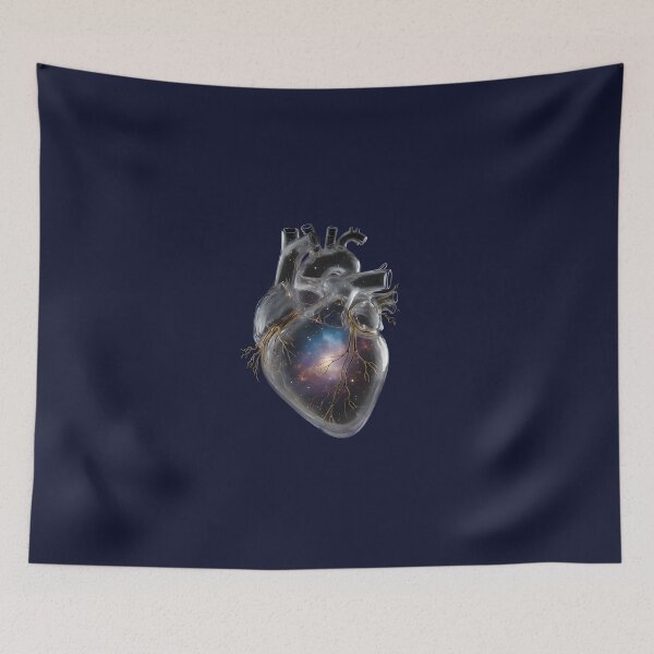 Item preview, Celestial Heart - Glass Anatomical Nebula & Golden Arteries designed and sold by ArtCrafter13.