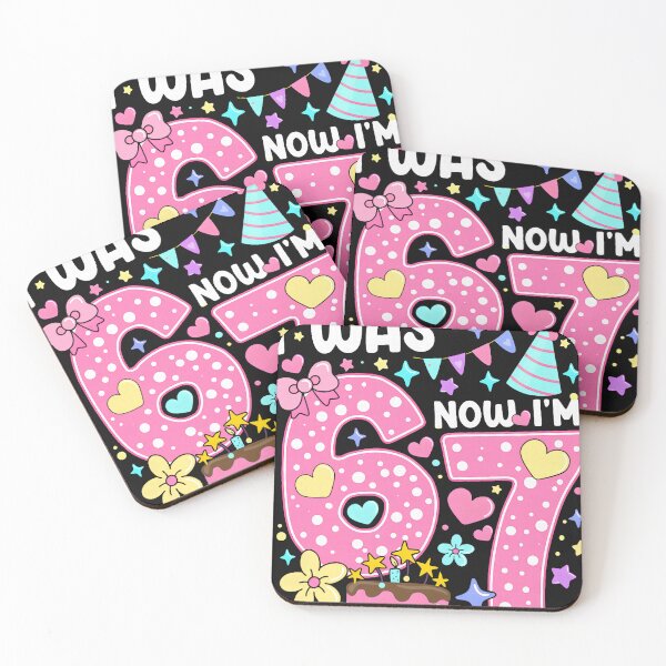 Item preview, 7 Year Old Birthday I was 6 Now I'm 7 67 Funny Kids Girls  designed and sold by KathieFaugh.