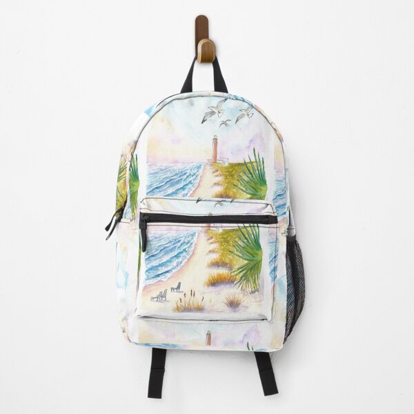 Item preview, South Padre Island Lighthouse Above Sunlit Coastal Dunes designed and sold by artshop77.