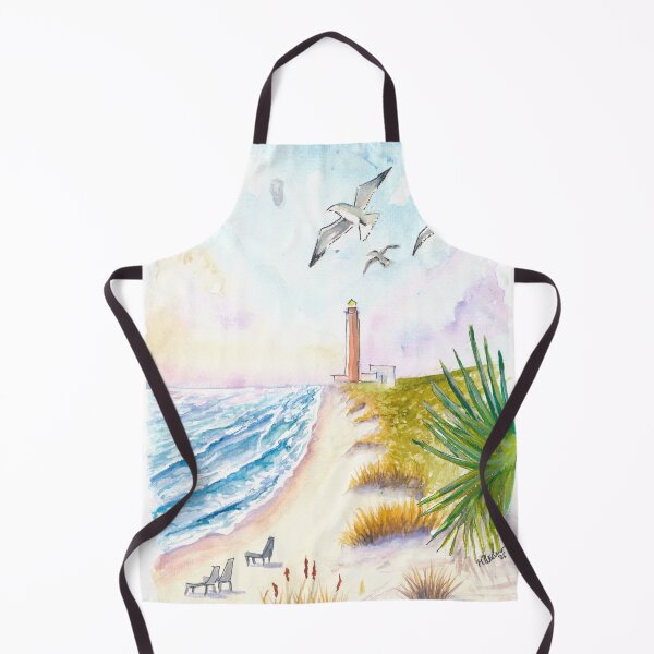 Item preview, South Padre Island Lighthouse Above Sunlit Coastal Dunes designed and sold by artshop77.