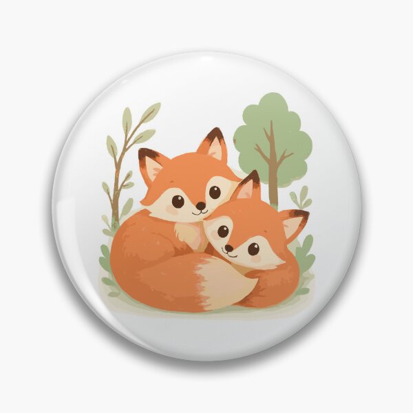 Item preview, Cute fox couple in the forest designed and sold by Pineapple-Tree.