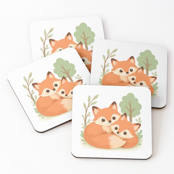 Item preview, Cute fox couple in the forest designed and sold by Pineapple-Tree.