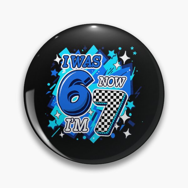 Item preview, Blue Checkered I was 6 Now I'm 7 Birthday Boy Bday 6 7 Meme  designed and sold by KathieFaugh.