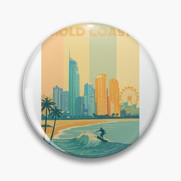 Item preview, Gold Coast Skyline with Q1 Tower, Surfer and Ferris Wheel designed and sold by Aryabek.