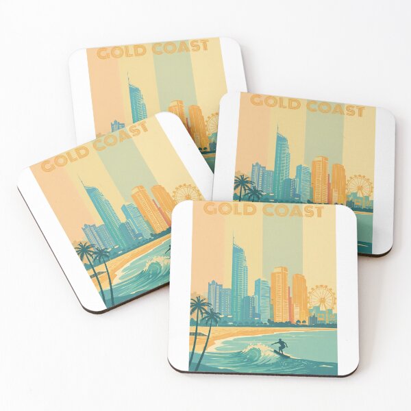 Item preview, Gold Coast Skyline with Q1 Tower, Surfer and Ferris Wheel designed and sold by Aryabek.