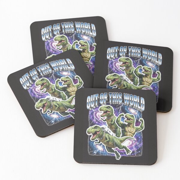 Item preview, Cosmic Flex: Retro 90s Out of This World T-Rex Gang designed and sold by AwesomeBeyondLimits.