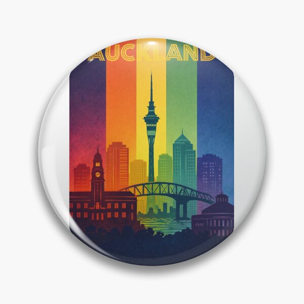 Item preview, Auckland Skyline with Sky Tower, Harbour Bridge and Ferry Building designed and sold by Aryabek.