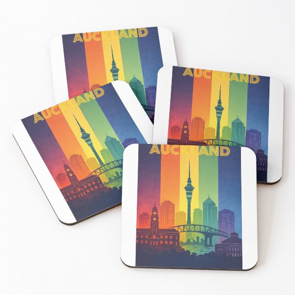 Item preview, Auckland Skyline with Sky Tower, Harbour Bridge and Ferry Building designed and sold by Aryabek.