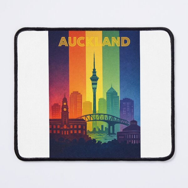 Item preview, Auckland Skyline with Sky Tower, Harbour Bridge and Ferry Building designed and sold by Aryabek.