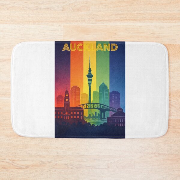 Item preview, Auckland Skyline with Sky Tower, Harbour Bridge and Ferry Building designed and sold by Aryabek.