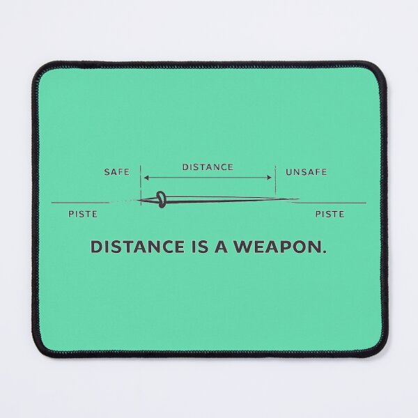 Item preview, Distance Is a Weapon – Fencing Distance Control Diagram designed and sold by ChillCharmStudio.