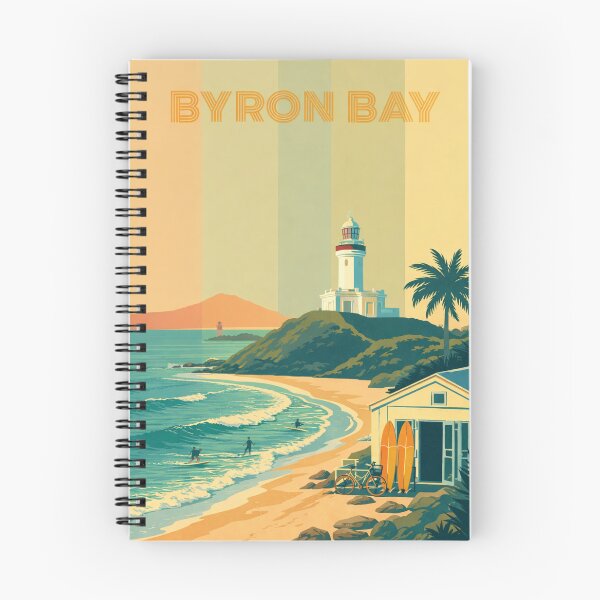Item preview, Byron Bay Lighthouse and Surf Beach with Coastal Shack designed and sold by Aryabek.