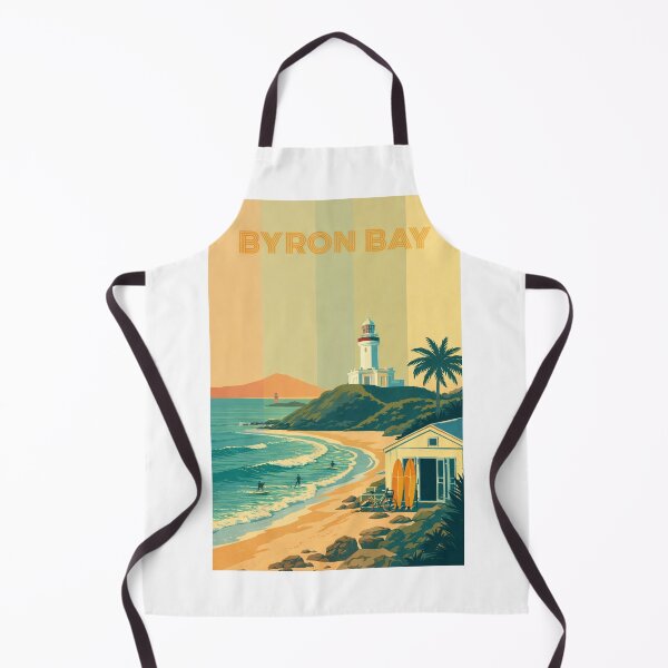 Item preview, Byron Bay Lighthouse and Surf Beach with Coastal Shack designed and sold by Aryabek.