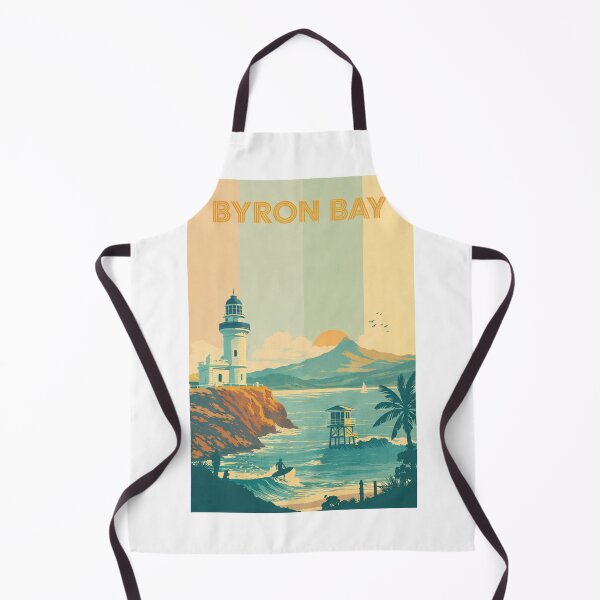 Item preview, Byron Bay Sunrise with Lighthouse, Surfer and Mountains designed and sold by Aryabek.