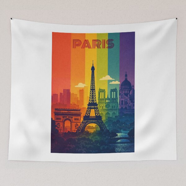 Item preview, Paris Skyline with Eiffel Tower, Notre-Dame, Arc de Triomphe and Sacré-Cœur designed and sold by Aryabek.