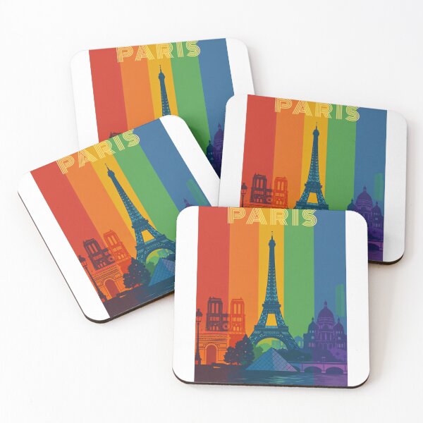 Item preview, Eiffel Tower and Paris Landmarks with Louvre and Seine River designed and sold by Aryabek.
