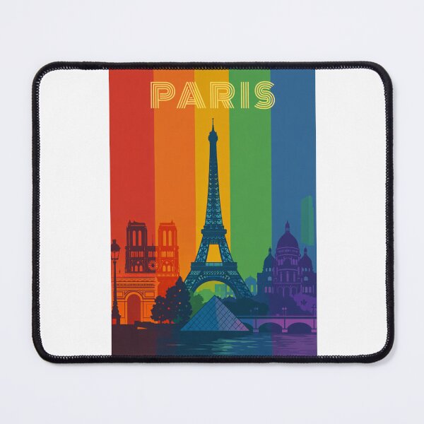 Item preview, Eiffel Tower and Paris Landmarks with Louvre and Seine River designed and sold by Aryabek.