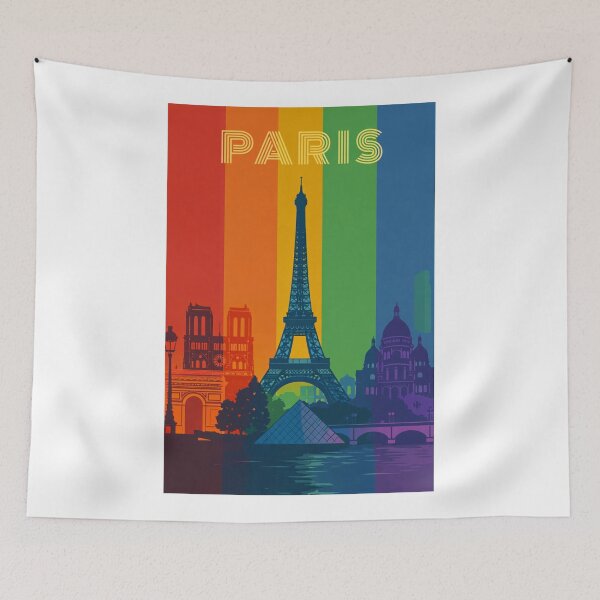 Item preview, Eiffel Tower and Paris Landmarks with Louvre and Seine River designed and sold by Aryabek.