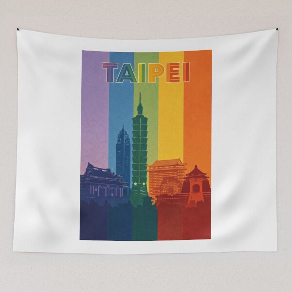 Item preview, Taipei Skyline with Taipei 101, Chiang Kai-shek Memorial and Ferris Wheel designed and sold by Aryabek.