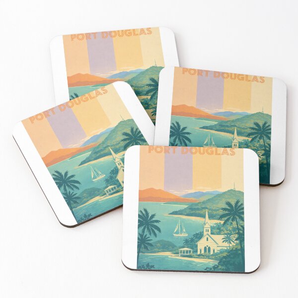 Item preview, Port Douglas Scenic Bay with Historic Church and Sailing Boats designed and sold by Aryabek.