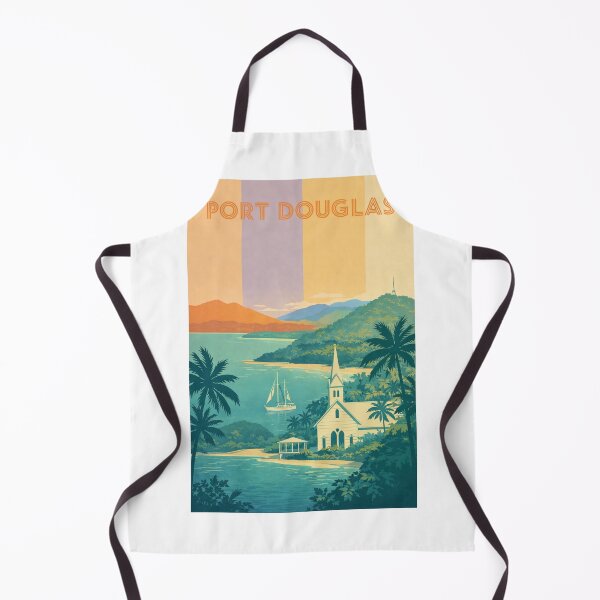 Item preview, Port Douglas Scenic Bay with Historic Church and Sailing Boats designed and sold by Aryabek.