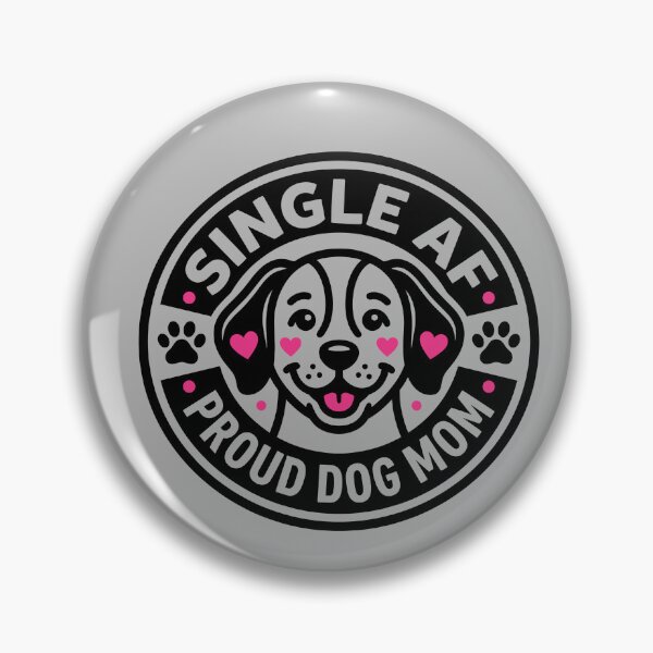 Aperçu de l'œuvre Single AF Proud Dog Mom Funny Valentine créée et vendue par Design By Niko.
