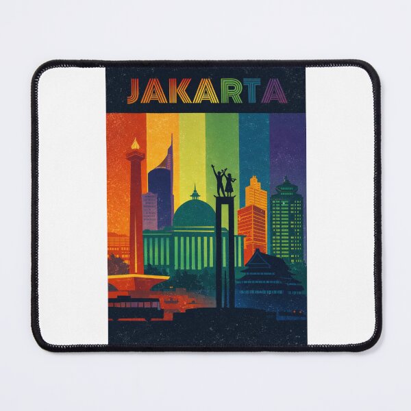 Item preview, Jakarta Urban View with Monas, Istiqlal Mosque and Welcome Monument designed and sold by Aryabek.