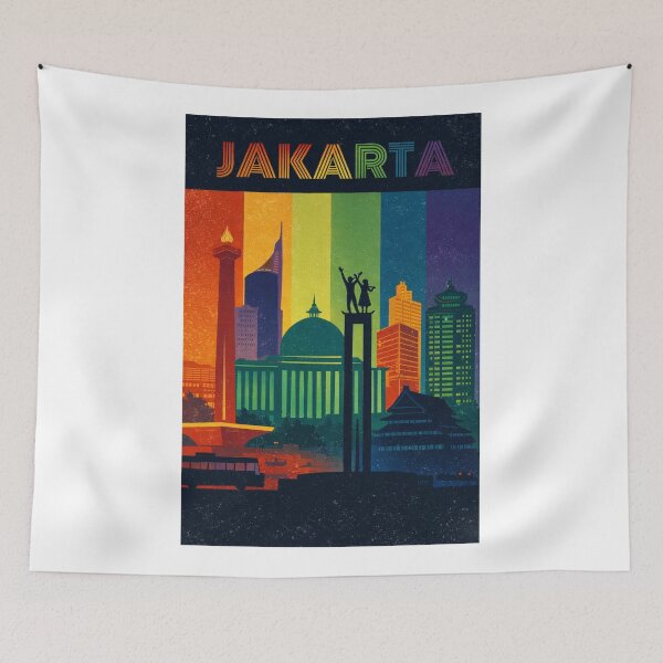 Item preview, Jakarta Urban View with Monas, Istiqlal Mosque and Welcome Monument designed and sold by Aryabek.