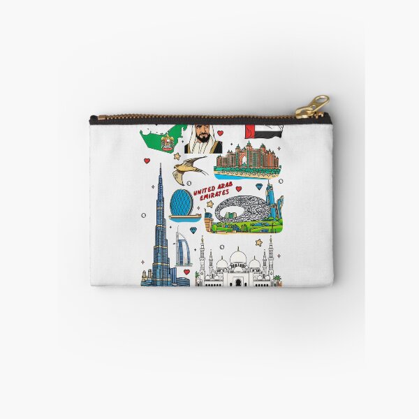 Item preview, UAE Landmarks & Heritage Pop Art Collage designed and sold by mashmosh.