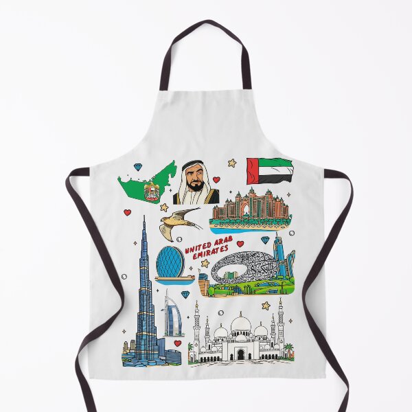 Item preview, UAE Landmarks & Heritage Pop Art Collage designed and sold by mashmosh.