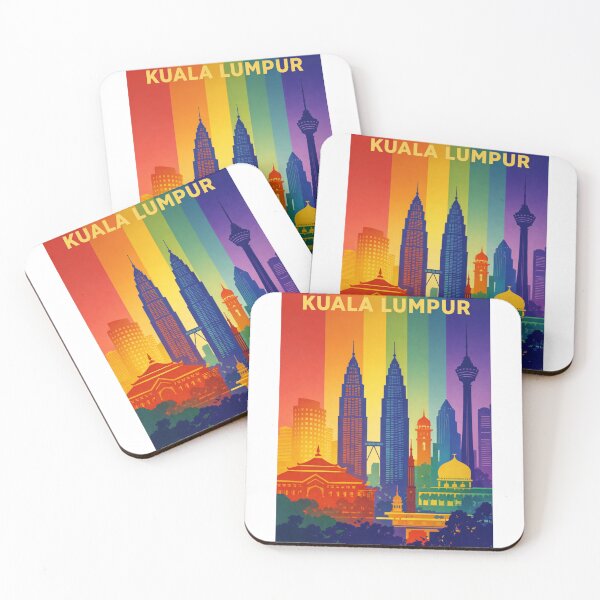 Item preview, Kuala Lumpur Landmarks with Petronas Towers, KL Tower and Mosques designed and sold by Aryabek.