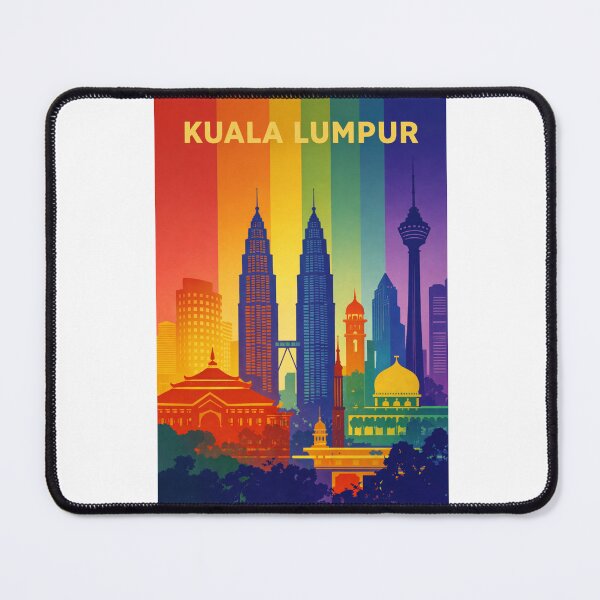 Item preview, Kuala Lumpur Landmarks with Petronas Towers, KL Tower and Mosques designed and sold by Aryabek.