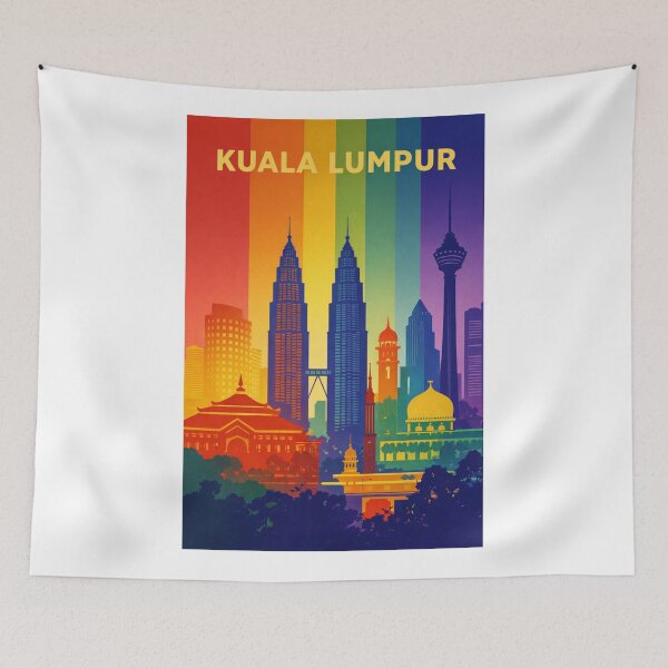 Item preview, Kuala Lumpur Landmarks with Petronas Towers, KL Tower and Mosques designed and sold by Aryabek.