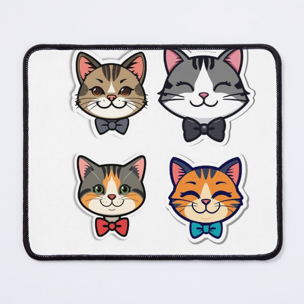 Item preview, Emoji Cat Faces with Bow Ties designed and sold by debuDesign.