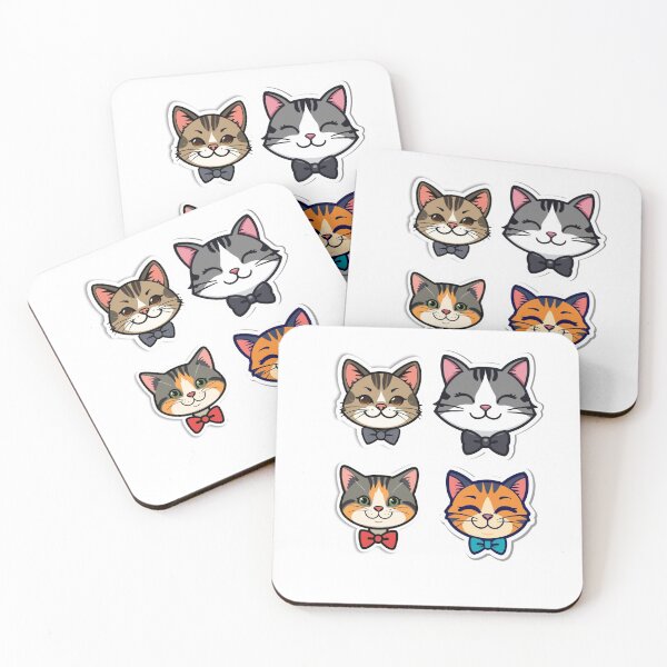 Item preview, Emoji Cat Faces with Bow Ties designed and sold by debuDesign.