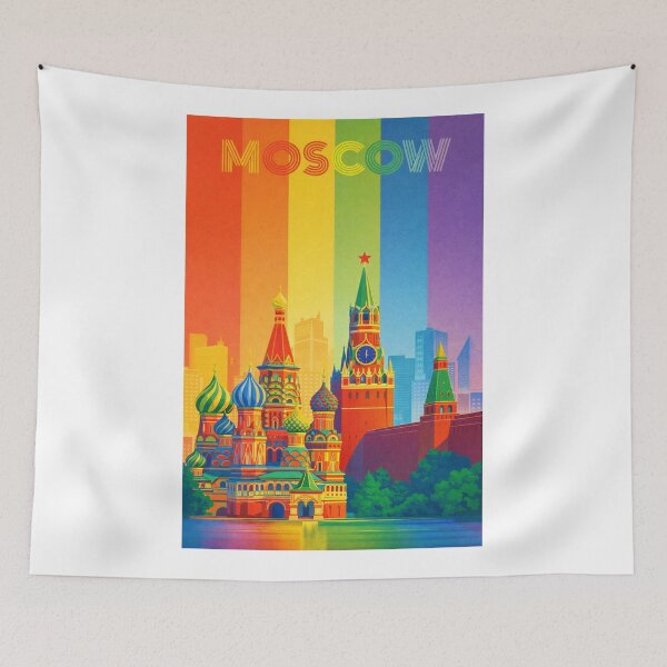 Item preview, Colorful Moscow View Featuring Kremlin Towers and Saint Basil’s Cathedral designed and sold by Aryabek.
