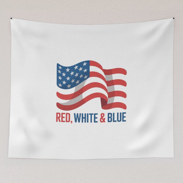 Item preview, Modern Red White & Blue Flag Day Patriotic Shirt designed and sold by KapiPrint.