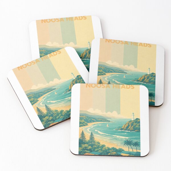 Item preview, Noosa Heads Coastline with Lighthouse and Rolling Surf designed and sold by Aryabek.