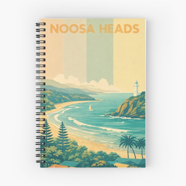 Item preview, Noosa Heads Coastline with Lighthouse and Rolling Surf designed and sold by Aryabek.
