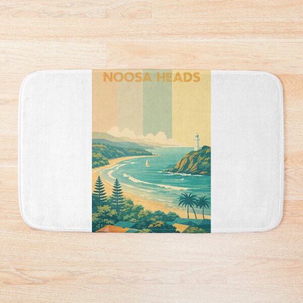 Item preview, Noosa Heads Coastline with Lighthouse and Rolling Surf designed and sold by Aryabek.