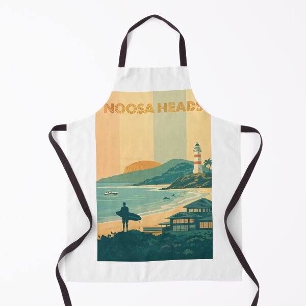 Item preview, Noosa Heads Beach with Lighthouse, Surfer and Coastal Homes designed and sold by Aryabek.