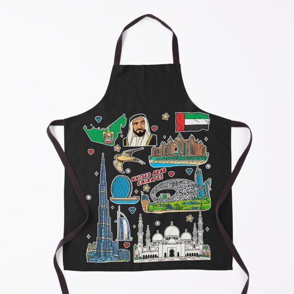 Item preview, UAE Landmarks Heritage & Modernity Sticker Collage designed and sold by mashmosh.