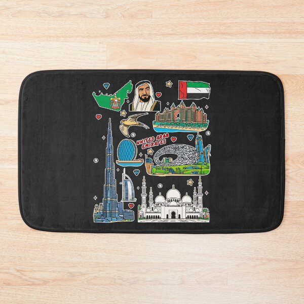Item preview, UAE Landmarks Heritage & Modernity Sticker Collage designed and sold by mashmosh.