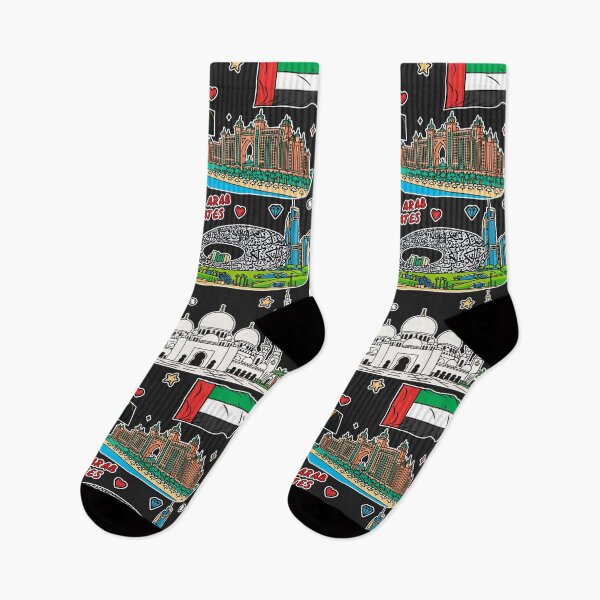 Item preview, UAE Landmarks Heritage & Modernity Sticker Collage designed and sold by mashmosh.