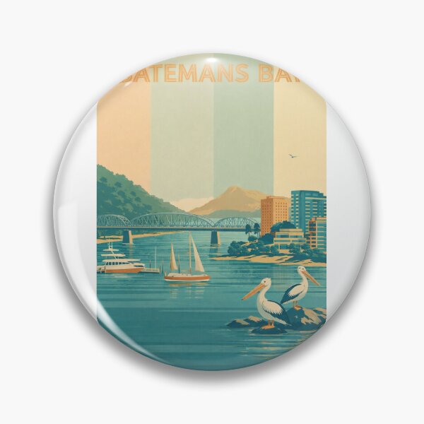 Item preview, Batemans Bay Waterfront with Boats, Bridge and Pelicans designed and sold by Aryabek.