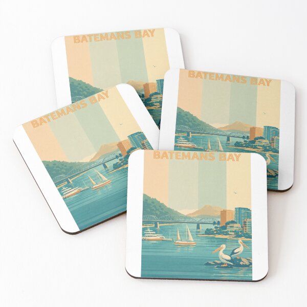 Item preview, Batemans Bay Waterfront with Boats, Bridge and Pelicans designed and sold by Aryabek.