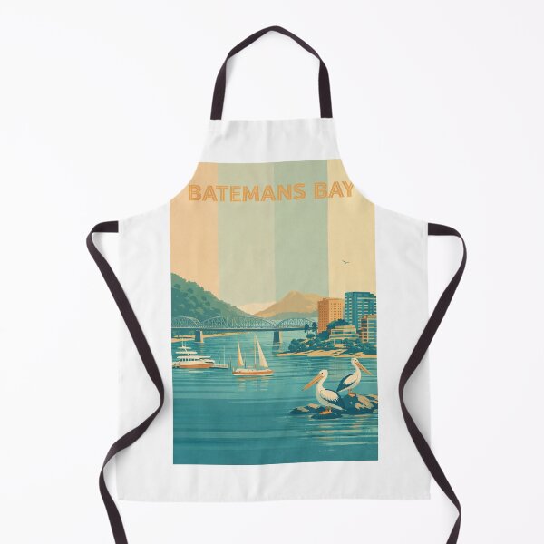 Item preview, Batemans Bay Waterfront with Boats, Bridge and Pelicans designed and sold by Aryabek.